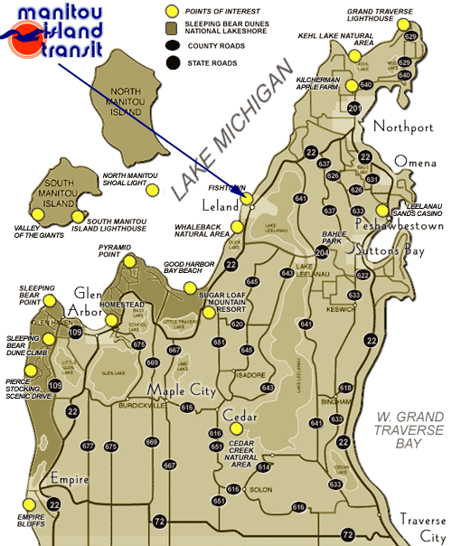 Leelanau Peninsula Map